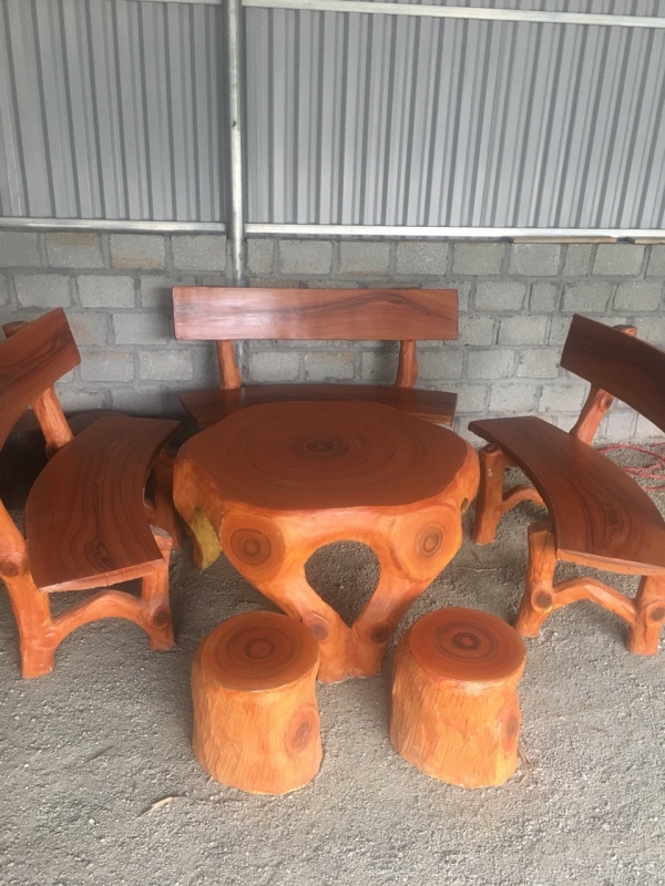 bộ bàn giả gỗ giá (1 bộ) đủ chi tiết gồm 1 bộ bàn và 1 bộ ghế